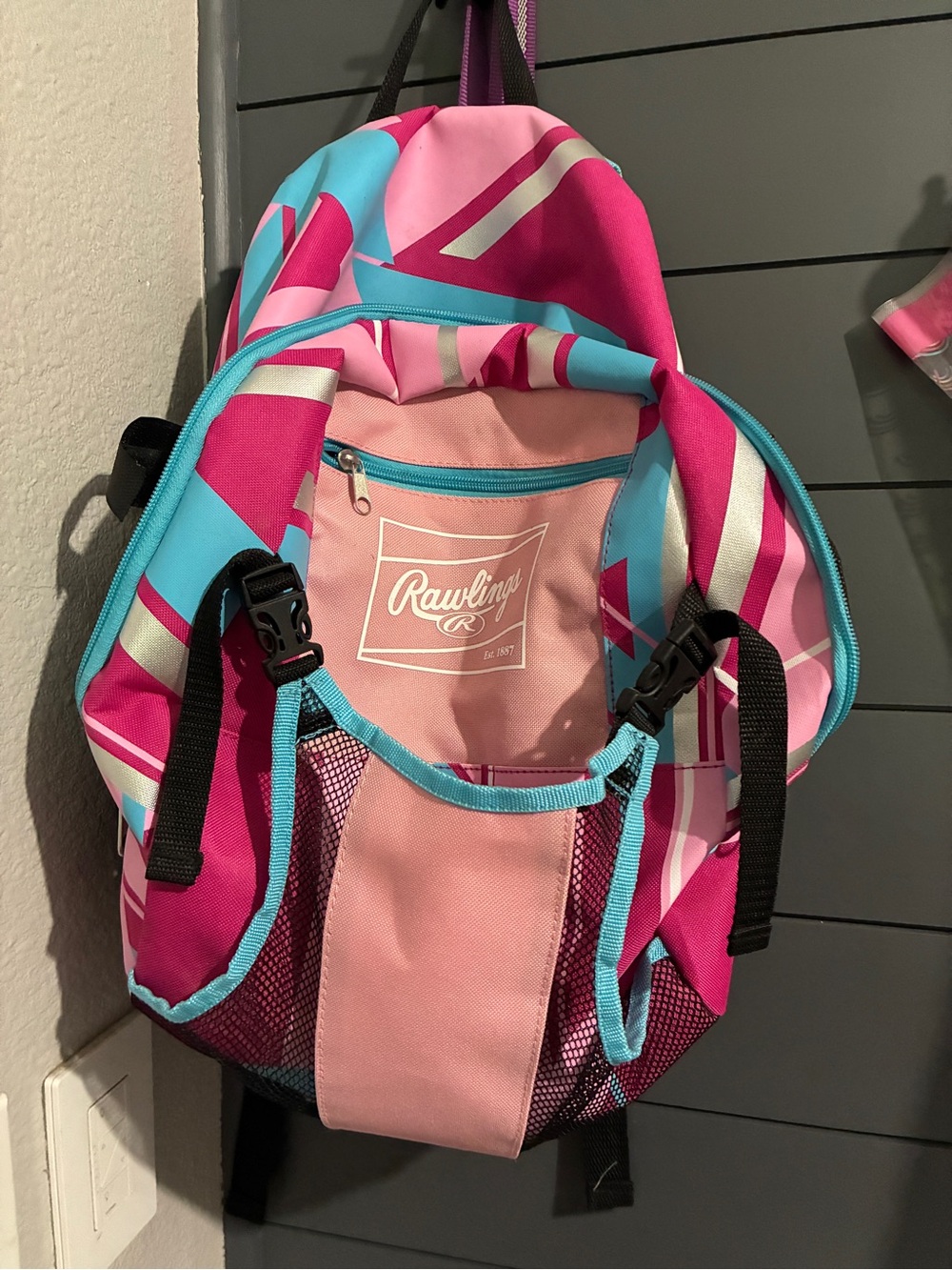 Rawlings Pink & Teal Baseball Bag